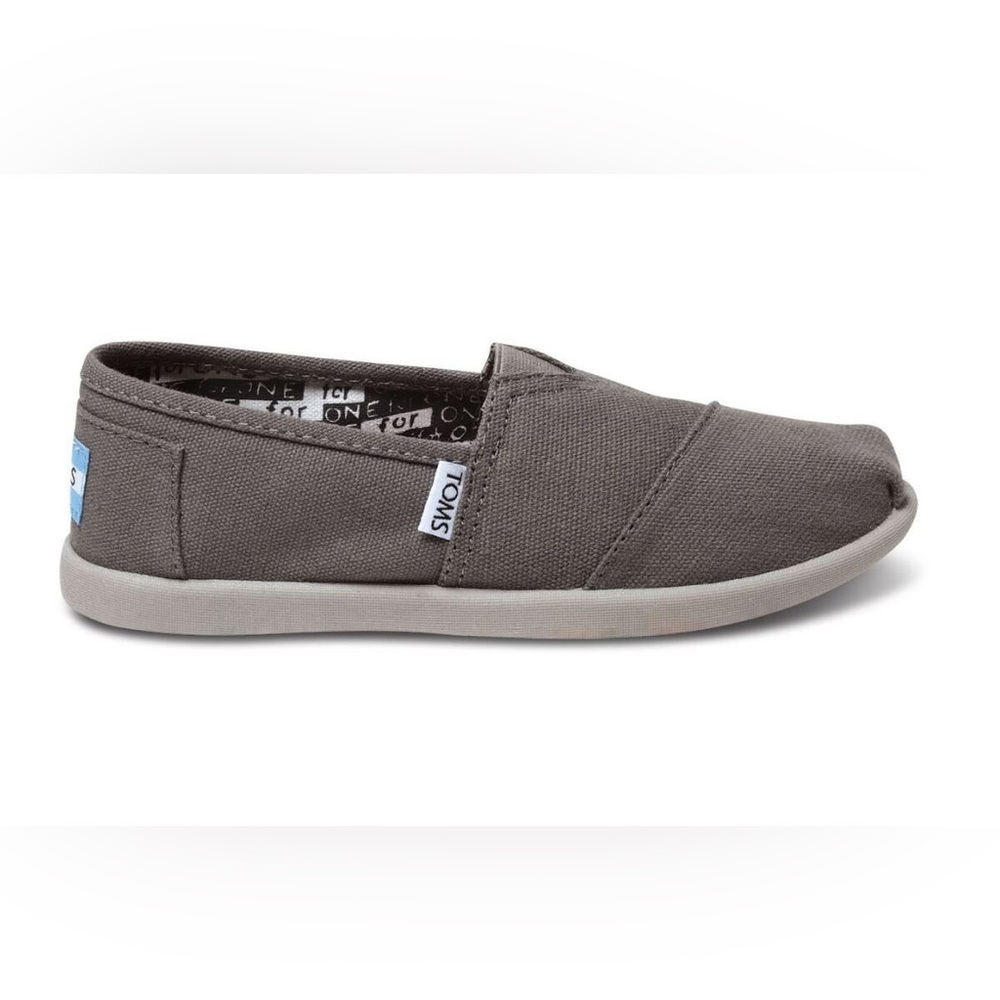 TOMS Classic Ash Canvas GS Kids Youth Slip on Casual Shoes 012001C13/Ash O